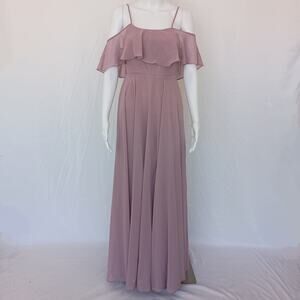 Ruffle Top Sleeveless Gown - Lavender